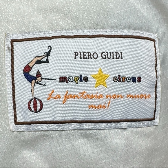 Piero Guidi Magic Circus Italian Designer White Quilted Winter Jacket Size L - Picture 16 of 16
